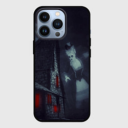 Чехол для iPhone 13 Pro Жуткий старый дом с женщиной призраком, цвет: 3D-черный