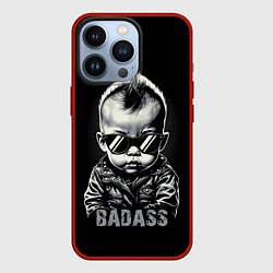 Чехол для iPhone 13 Pro Badass, цвет: 3D-красный