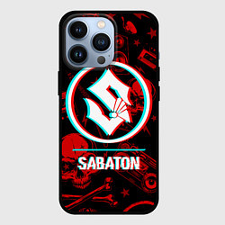 Чехол для iPhone 13 Pro Sabaton rock glitch, цвет: 3D-черный