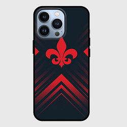 Чехол для iPhone 13 Pro Красный символ Saints Row на темном фоне со стрелк, цвет: 3D-черный