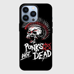 Чехол для iPhone 13 Pro Punks not dead - анархия, цвет: 3D-черный