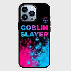 Чехол для iPhone 13 Pro Goblin Slayer - neon gradient: символ сверху, цвет: 3D-черный