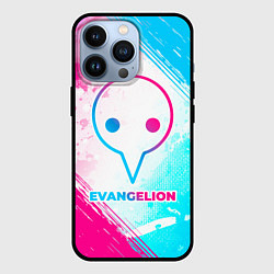 Чехол для iPhone 13 Pro Evangelion neon gradient style, цвет: 3D-черный