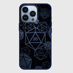Чехол для iPhone 13 Pro Подземелья и драконы д20, цвет: 3D-тёмно-синий