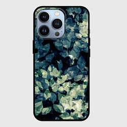Чехол для iPhone 13 Pro Темные листья, цвет: 3D-черный