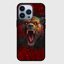 Чехол для iPhone 13 Pro Злой медведь, цвет: 3D-черный