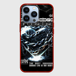 Чехол для iPhone 13 Pro Heart - chains - love, цвет: 3D-красный