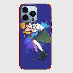 Чехол для iPhone 13 Pro Судзумэ закрывающая двери: Судзуме спит, цвет: 3D-красный