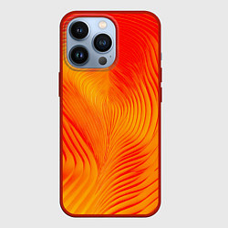 Чехол для iPhone 13 Pro Фантазия в красном и желтом, цвет: 3D-красный