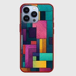 Чехол для iPhone 13 Pro Современные геометрические фигуры, цвет: 3D-красный