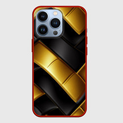 Чехол для iPhone 13 Pro Gold black luxury, цвет: 3D-красный