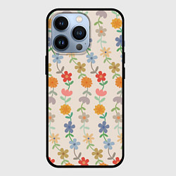 Чехол для iPhone 13 Pro Flowers life, цвет: 3D-черный