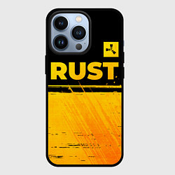 Чехол для iPhone 13 Pro Rust - gold gradient: символ сверху, цвет: 3D-черный