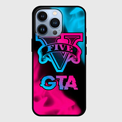 Чехол для iPhone 13 Pro GTA - neon gradient, цвет: 3D-черный