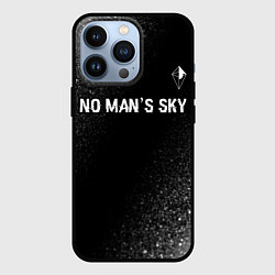 Чехол для iPhone 13 Pro No Mans Sky glitch на темном фоне: символ сверху, цвет: 3D-черный