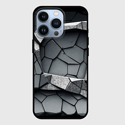 Чехол для iPhone 13 Pro Каменная конструкция паттерн, цвет: 3D-черный