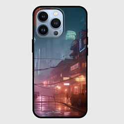 Чехол для iPhone 13 Pro Киберпанк город будущего, цвет: 3D-черный