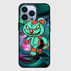 Чехол для iPhone 13 Pro Кровожадный мишутка-вуду, цвет: 3D-черный