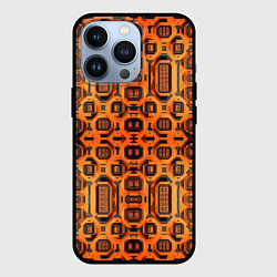 Чехол для iPhone 13 Pro Оранжевый киберпанк, цвет: 3D-черный