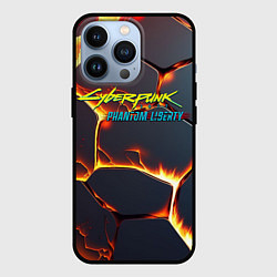 Чехол для iPhone 13 Pro Cyberpunk 2077 phantom liberty logo, цвет: 3D-черный