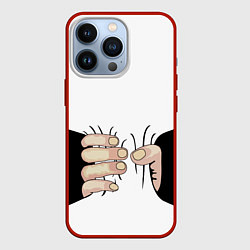 Чехол для iPhone 13 Pro Рука сжимает талию, цвет: 3D-красный