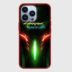 Чехол для iPhone 13 Pro Киберпанк 2077 призрачная свобода зеленое свечение, цвет: 3D-красный