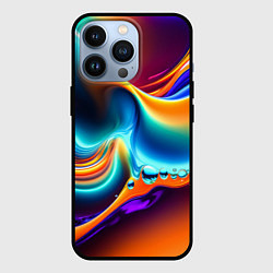 Чехол для iPhone 13 Pro Радужные линии абстракция, цвет: 3D-черный