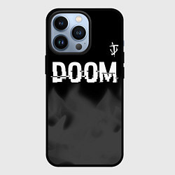 Чехол для iPhone 13 Pro Doom glitch на темном фоне: символ сверху, цвет: 3D-черный