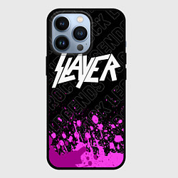 Чехол для iPhone 13 Pro Slayer rock legends: символ сверху, цвет: 3D-черный