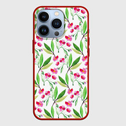 Чехол для iPhone 13 Pro Tender flowers, цвет: 3D-красный