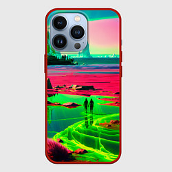 Чехол для iPhone 13 Pro Кислотный мир, цвет: 3D-красный