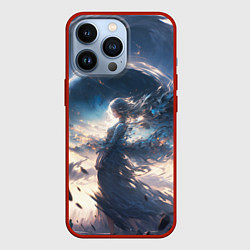 Чехол для iPhone 13 Pro Небесная девушка от нейросети, цвет: 3D-красный