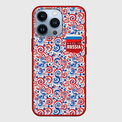 Чехол для iPhone 13 Pro Made in Russia, цвет: 3D-красный