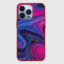 Чехол для iPhone 13 Pro Pink blue style, цвет: 3D-красный