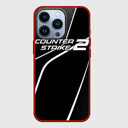 Чехол для iPhone 13 Pro Counter strike 2 - white line, цвет: 3D-красный