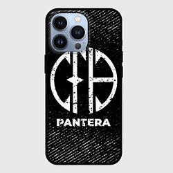 Чехол для iPhone 13 Pro Pantera с потертостями на темном фоне, цвет: 3D-черный