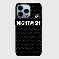 Чехол для iPhone 13 Pro Nightwish glitch на темном фоне: символ сверху, цвет: 3D-черный