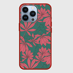 Чехол для iPhone 13 Pro Pink nature, цвет: 3D-красный