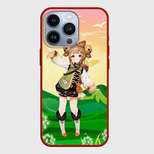 Чехол iPhone 13 Pro Яо Яо Геншин / 3D-Красный – фото 1