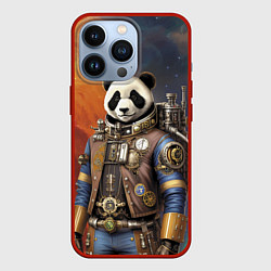 Чехол для iPhone 13 Pro Панда-космонавт - стимпанк, цвет: 3D-красный