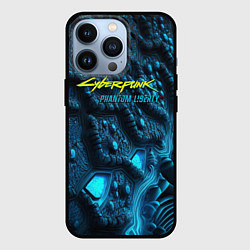 Чехол для iPhone 13 Pro Cyberpunk ice blue, цвет: 3D-черный