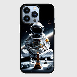 Чехол для iPhone 13 Pro Космонавт и шахматы, цвет: 3D-черный