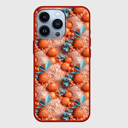 Чехол для iPhone 13 Pro Сочные фрукты клипарт, цвет: 3D-красный