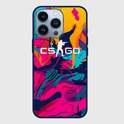Чехол для iPhone 13 Pro Counter Strike Go Logo Color, цвет: 3D-тёмно-синий