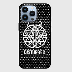 Чехол для iPhone 13 Pro Disturbed glitch на темном фоне, цвет: 3D-черный