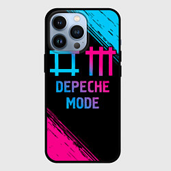 Чехол для iPhone 13 Pro Depeche Mode - neon gradient, цвет: 3D-черный