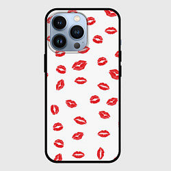 Чехол для iPhone 13 Pro Kiss, цвет: 3D-черный