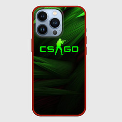 Чехол для iPhone 13 Pro CS GO green logo, цвет: 3D-красный