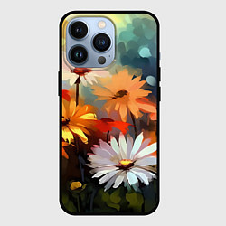 Чехол для iPhone 13 Pro Маслянные ромашки, цвет: 3D-черный