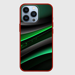 Чехол iPhone 13 Pro Black green line